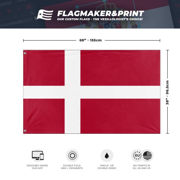 Slightly darker Red Dannebrog flag (Cover, but not) (Hidden) Hot on Sale - Image 3